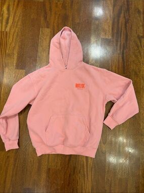 White Fox Boutique Coral Pink Crewneck Hoodie